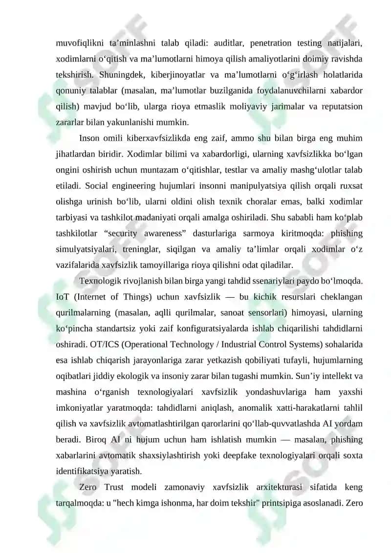 Kiberxavfsizlikning fundamental tushunchalari va zamonaviy klassifikatsiyasi 8