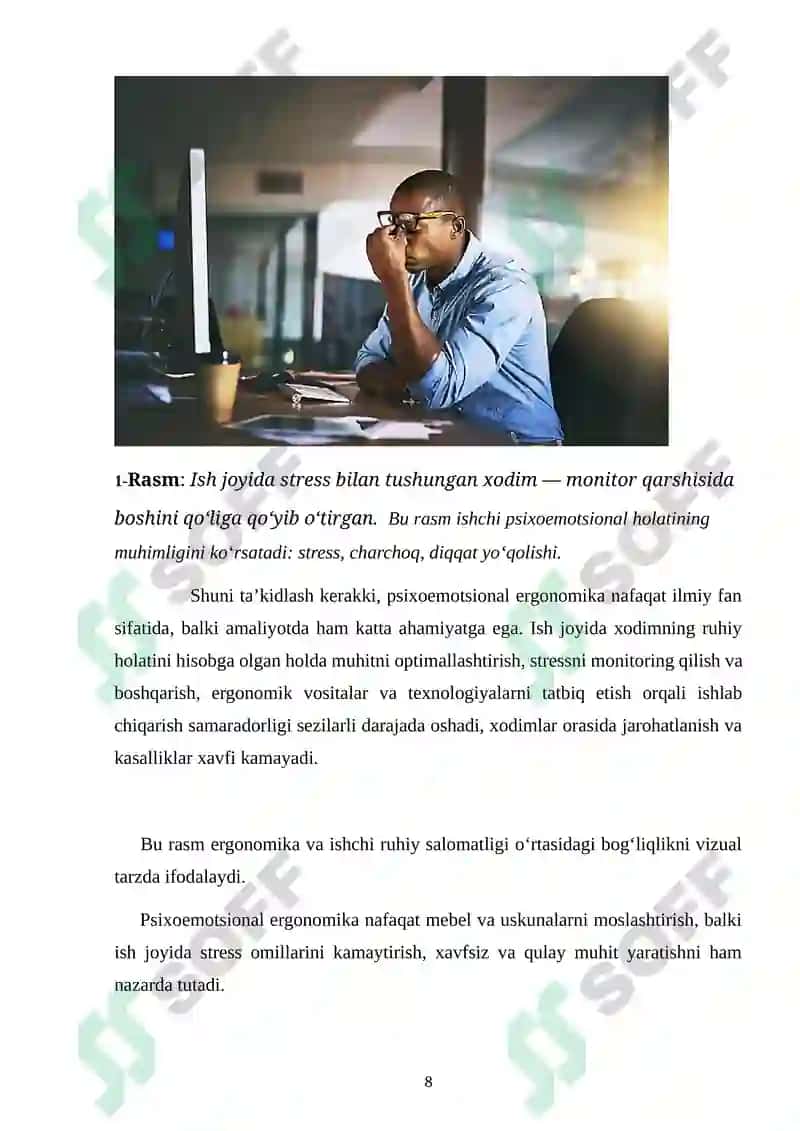 Ish joyidagi  stressni boshqarishda psixoemotsional ergonomikaning ahamiyati 8