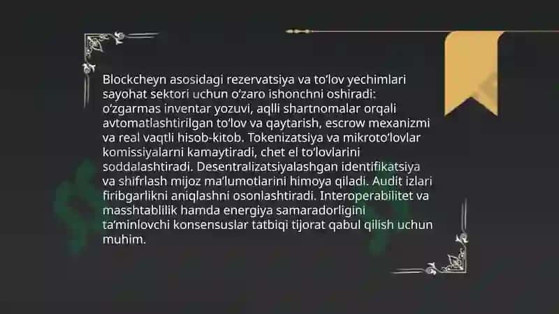 Turizmda innovatsion infratuzilma: texnologiyalar, platformalar, xizmatlar 8