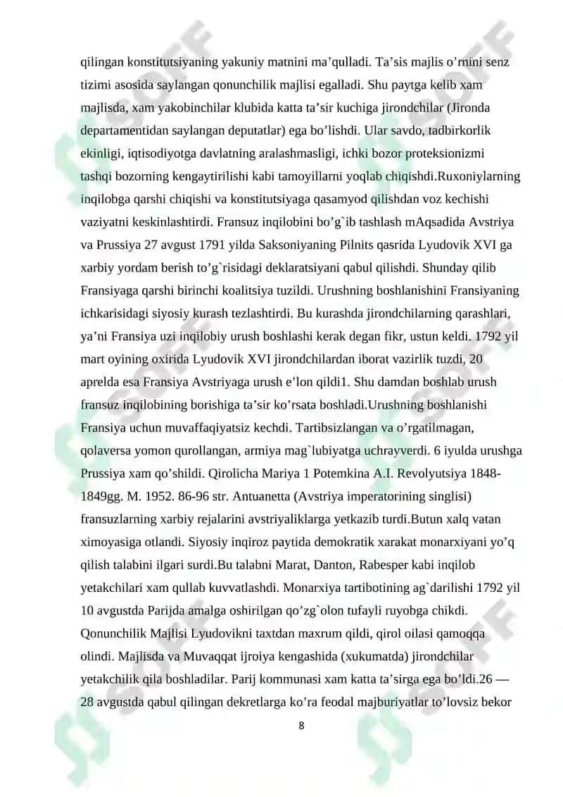 Franisya imperyasi bosqinchilik siyosati mavzusini o’qitishda pedogogik texnologiyalarni o’rni 8