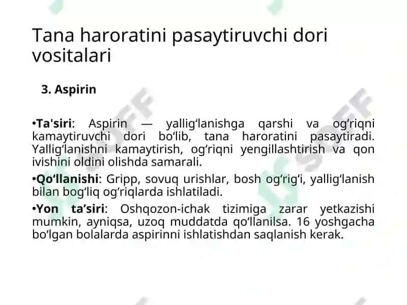 Yurak – qon tomir tizimiga taʼsir etuvchi dori vositalari 8