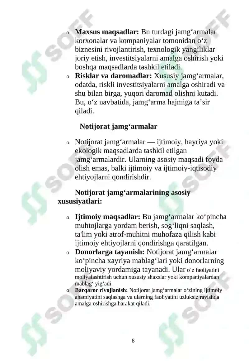 Jamg'arma va uning hajmiga tasir etuvchi omillar 8