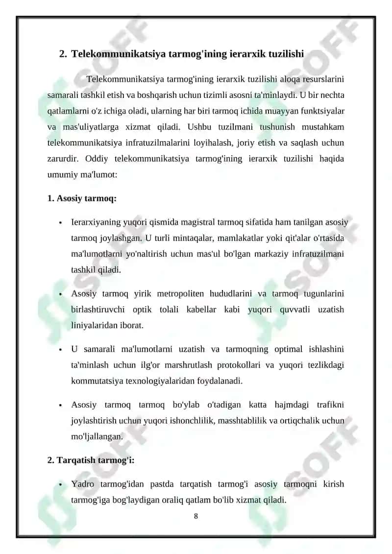 Shaharlararo telefon tarmoqlari 8