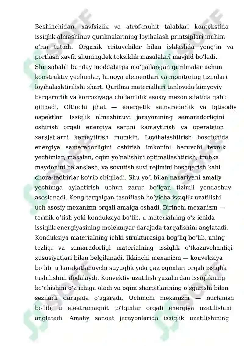Toluolni suv bilan sovutish uchun vertikal  g'ulofsimon issiqlik almashinish qurulmasini hisoblang  va loyihalang. 8