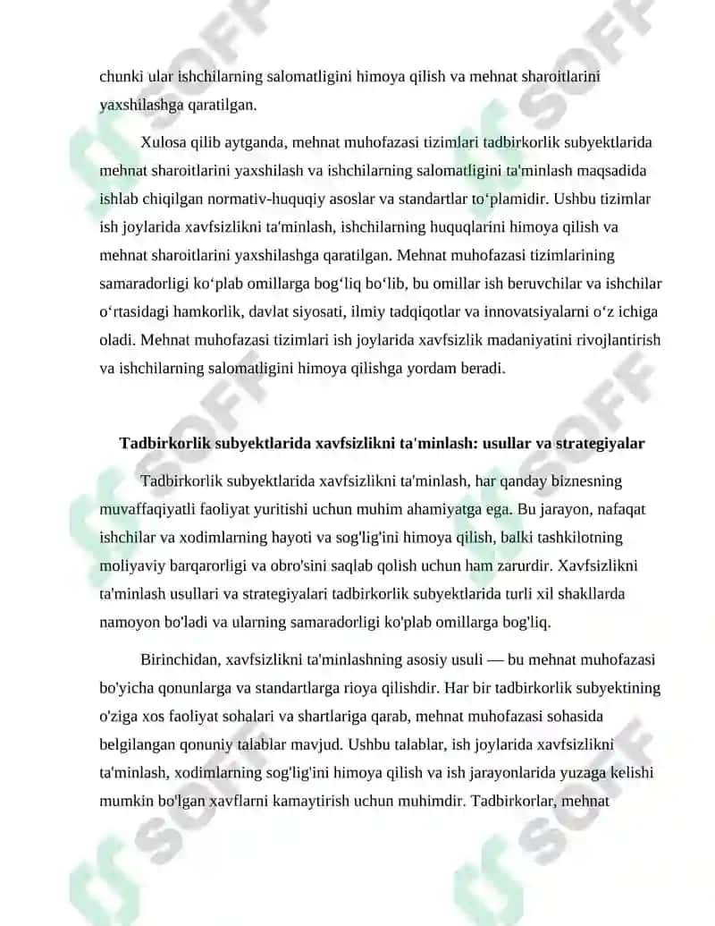 Tadbirkorlik subyektlarida mehnatni muhofaza qilish 8