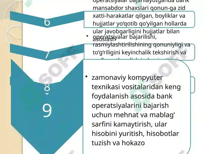Banklardabuxgalteriya hisobini tashkil qilishasoslari 8