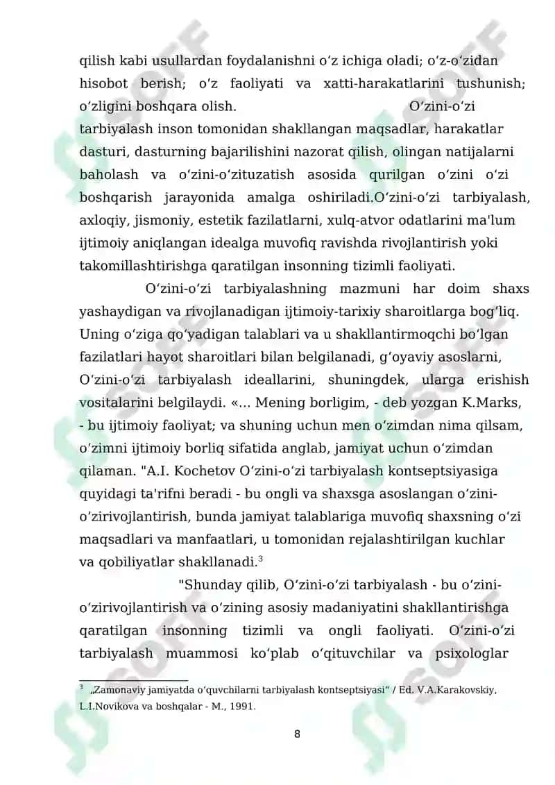 G. Ollport nazariyasi. O‘zini-o‘zi kamol toptirish qobiliyati. 8
