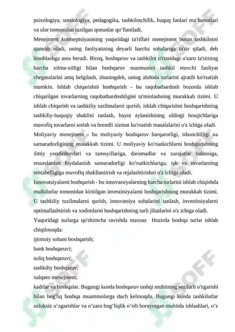 Zamonaviy menejment muammolari va ularni bartaraf etish yo'llari 8