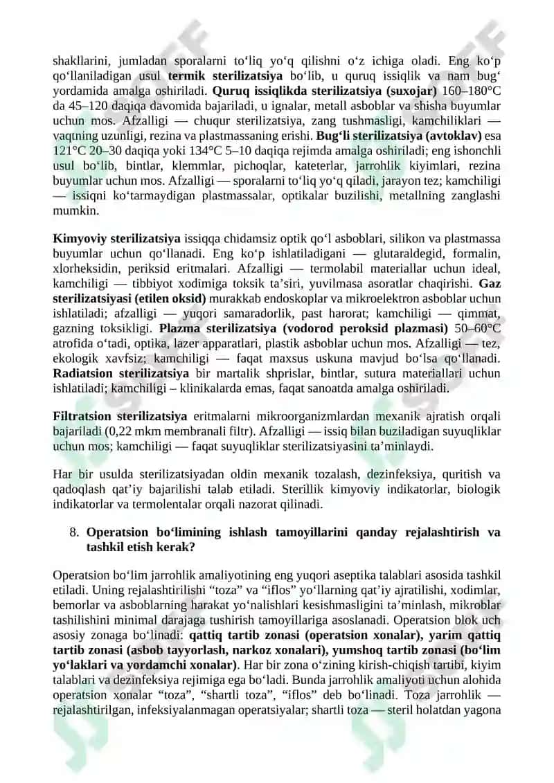 Umumiy Xirurgiya V 3 kurs V smest oraliq savollarga tòlliq javoblar 8