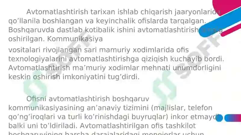 TURIZM VA MEHMONXONA TASHKILOTLARIDA AXBOROT VA KOMMUNIKATSIYA 8