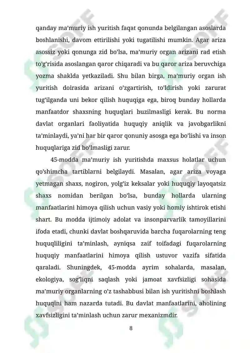 Ma’muriy ish yuritishni boshlash uchun asoslar 8