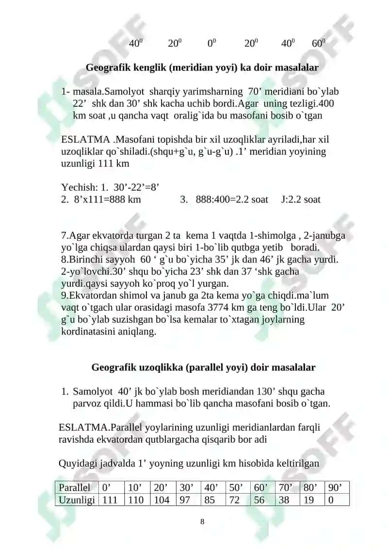 Geografiya fanlarida masalalar va ularning yechimi 8