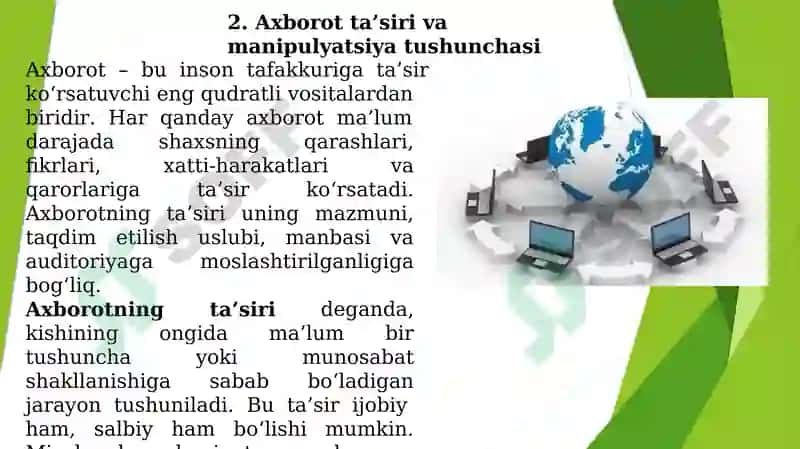 Mediavositalarida axborotning ta'siri va manipulyatsiyasi 8