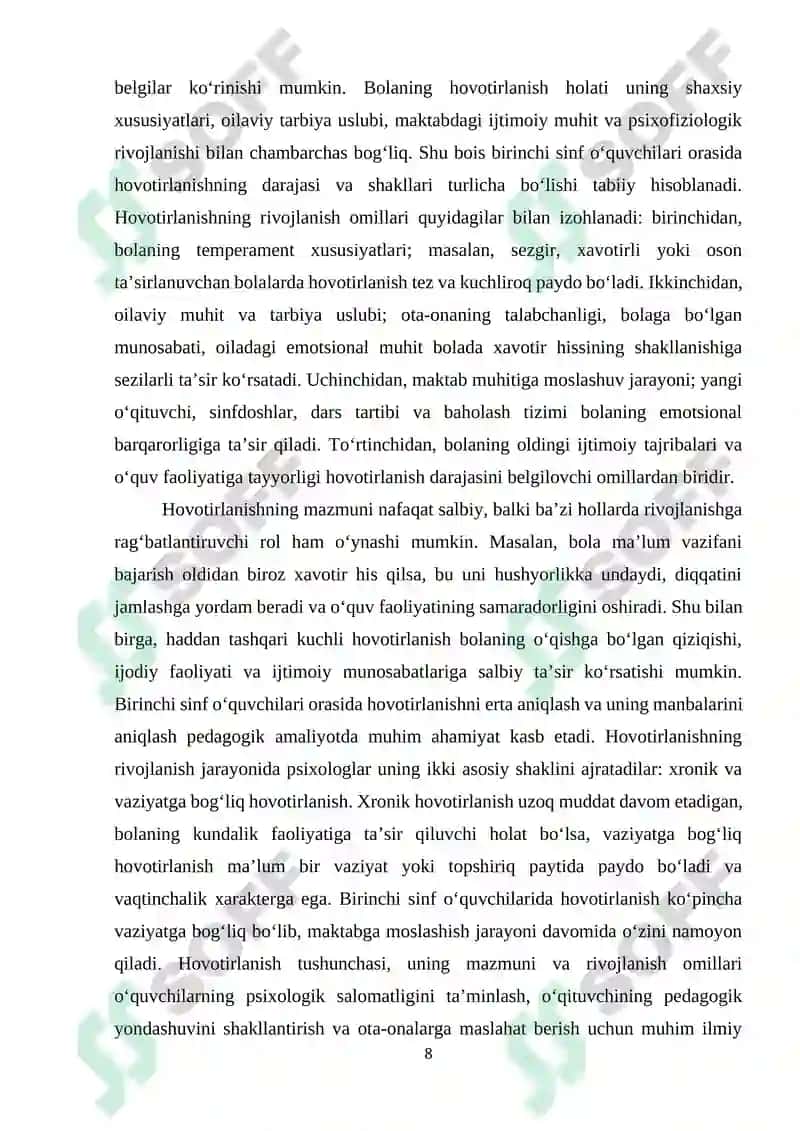 Hovotirlanishning psixologik-pedagogik asoslari 8
