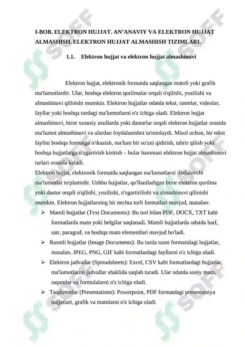 ELEKTRON HUJJAT VA ELEKTRON HUJJAT ALMASHINUVI 8