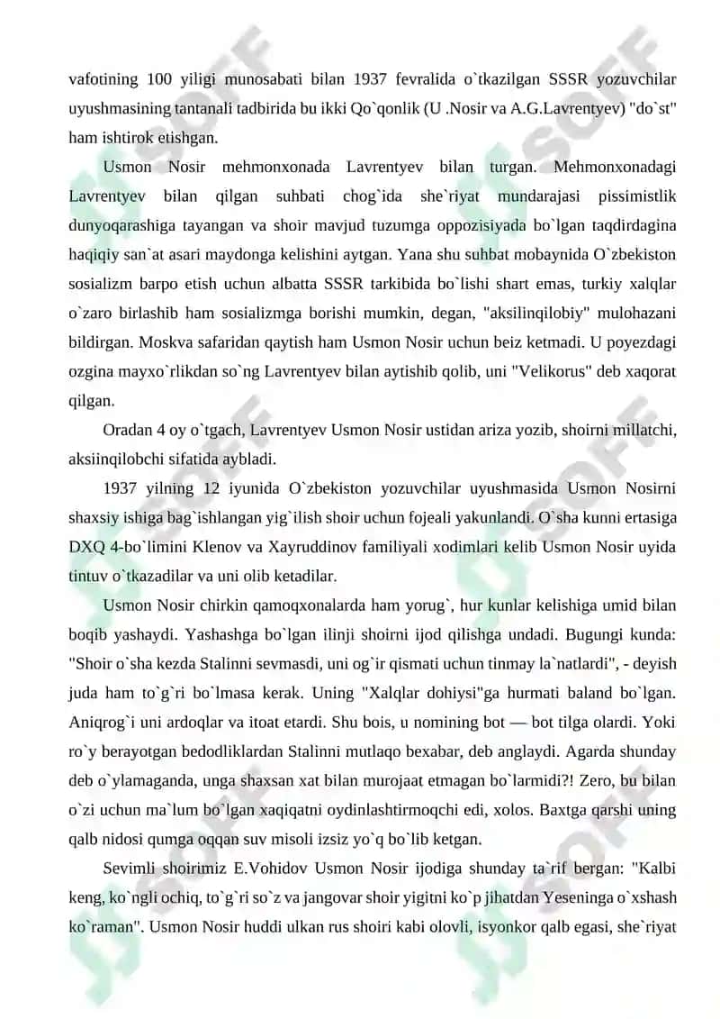 Sovet tuzumining qatag`onlik siyosati va uning o`zbekistondagi og`ir oqibatlari 8