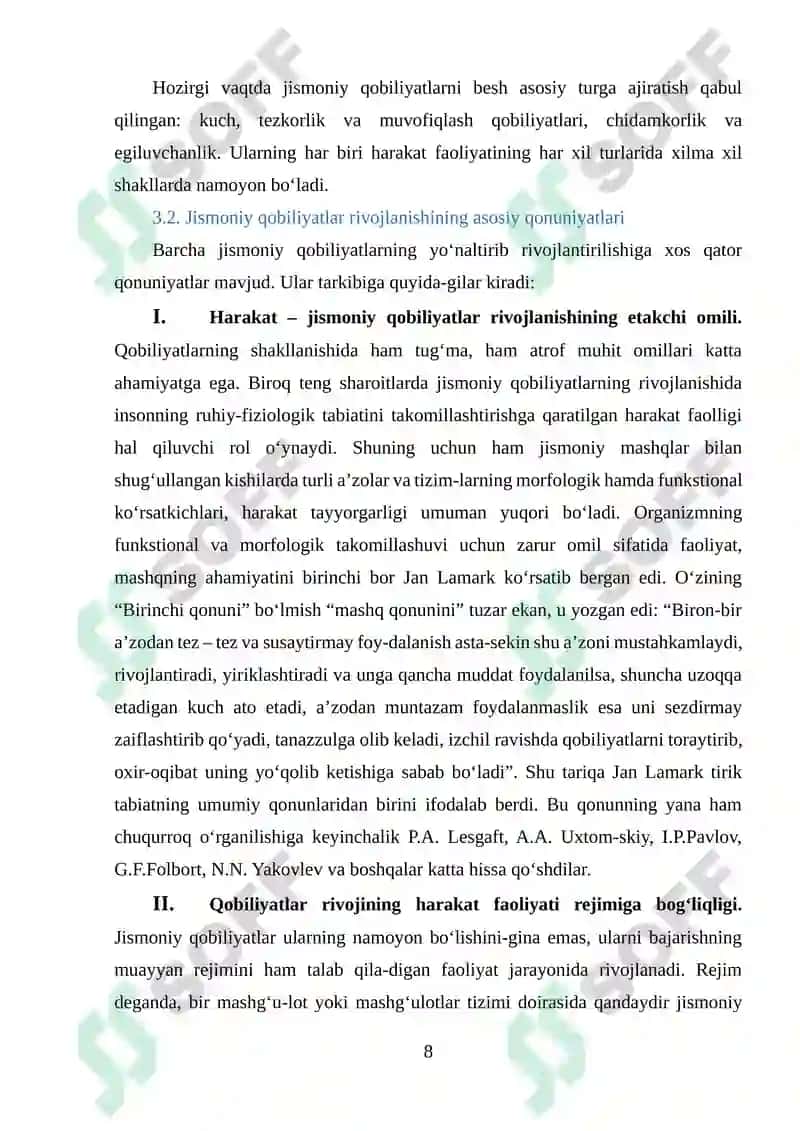 Chidamlilik jismoniy sifatini tarbiyalash 8