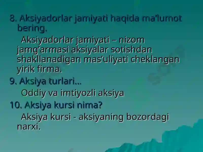 "Firma ochish" dars ishlanmasi 8