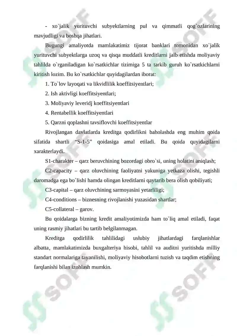 Moliyaviy tahlilni tashkil etish va axborot manbalari 8