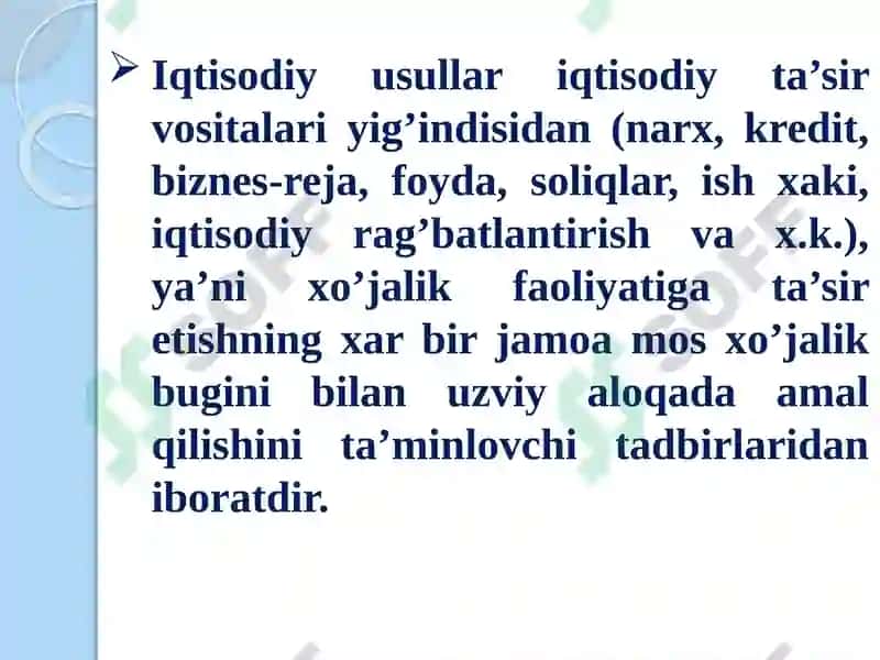 Mehnatni boshqarish usullari va texnologiyalari 8