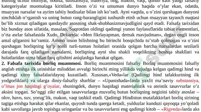 Ontologiya borliq varivojlanish falsafasi 8
