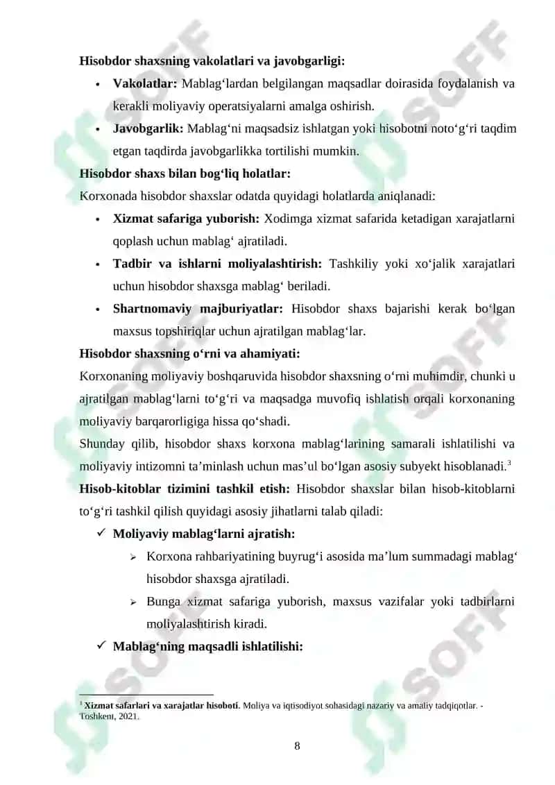 Hisobdor shaxslar bilan hisob-kitoblar hisobi 8