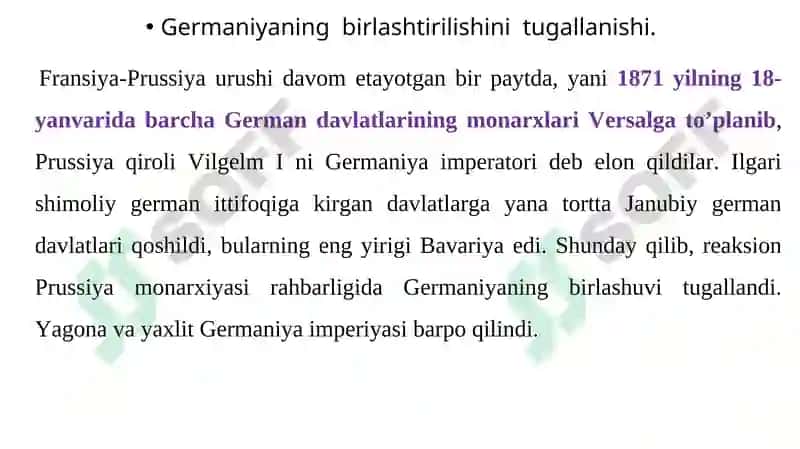 Shimoliy Germaniya Ittifoqining tuzilishi va Germaniyaning birlashtirilishi 8