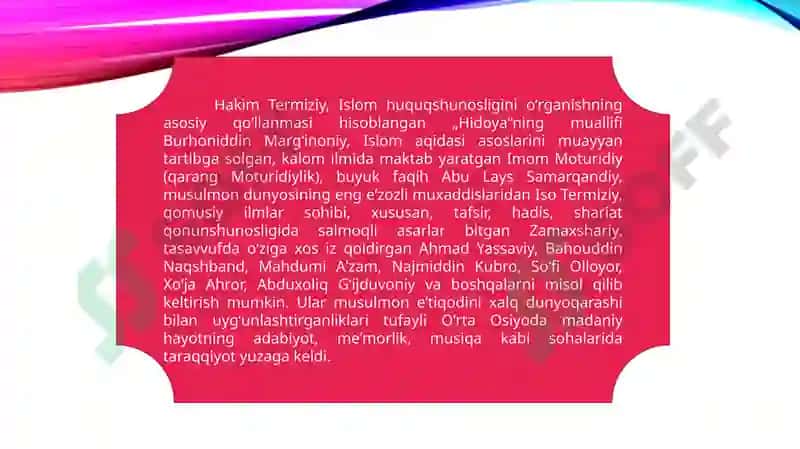 Islomdinining paydobo`lishi 8