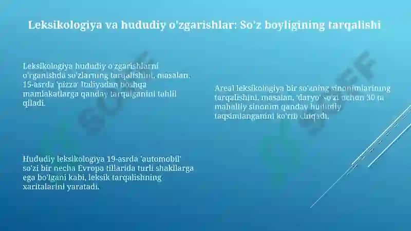 Areallingvistikafanimuammolariningtilshunoslikningboshqasohalarbilankesishuvi 8