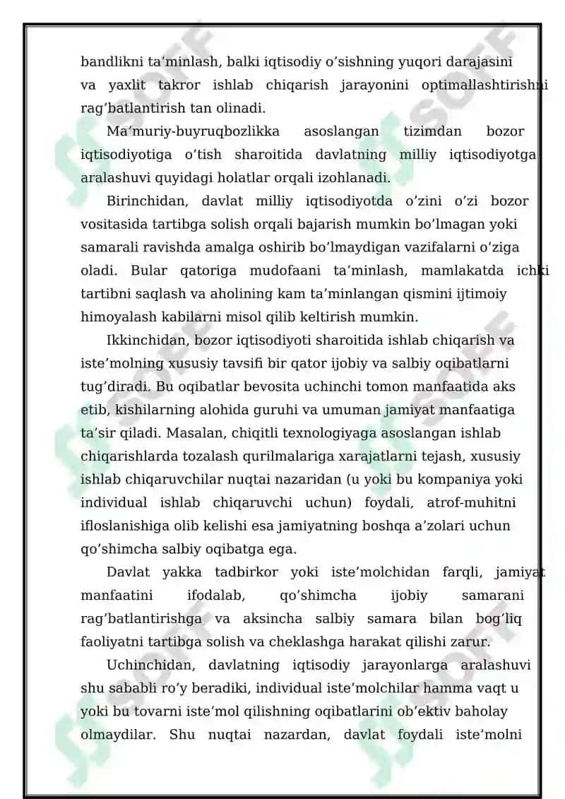 IQTISODIYOTNI TARTIBGA SOLISHDA MONETARISTIK NAZARIYA VA SIYOSAT 8