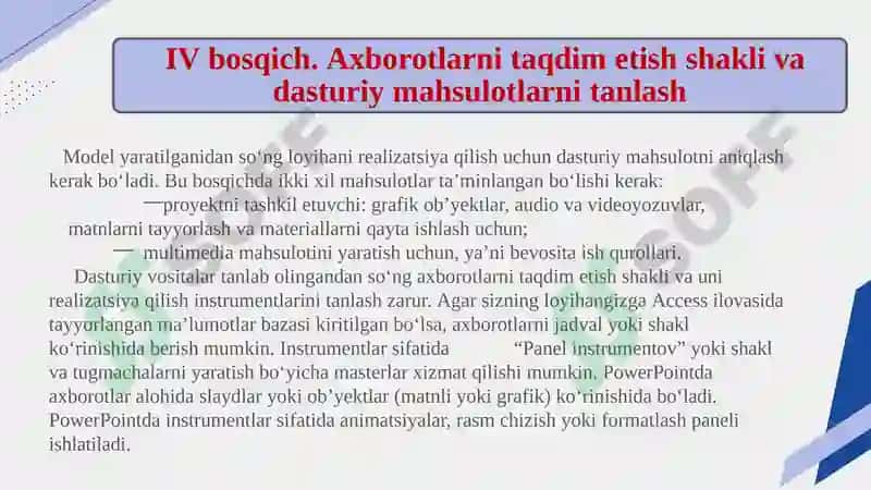 Mualliflik dasturlari yordamida o‘rgatuvchi dasturiy vositalar yaratish 8