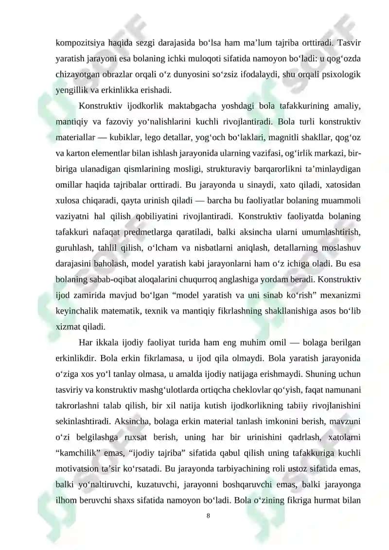 Loy va plastilin yordamida bolalarda tasviriy va konstruktiv ijodkorlikni rivojlantrish 8
