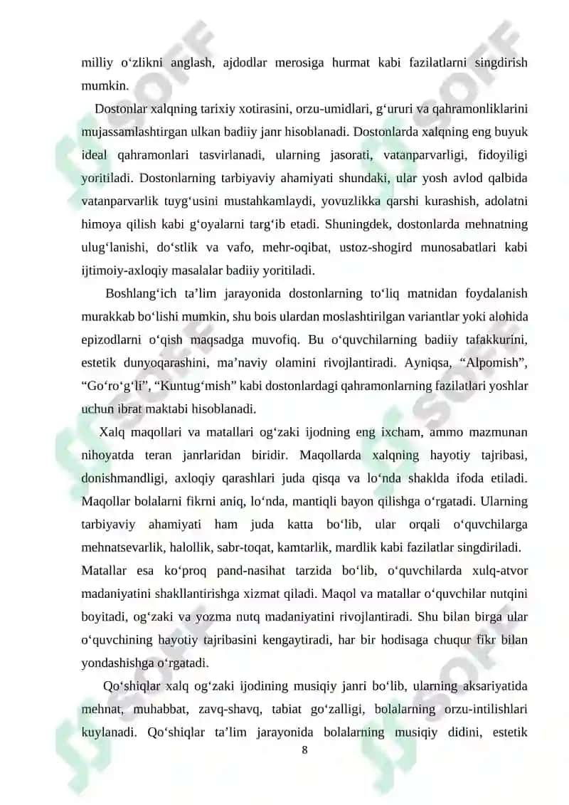 XALQ OG’ZAKI IJODI NAMUNALARIDA TA’LIM-TARBIYA MASALALARI 8