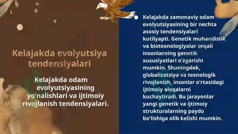 Zamonaviy odamning evolyutsiyasi va genetik o'zgarishlar 8