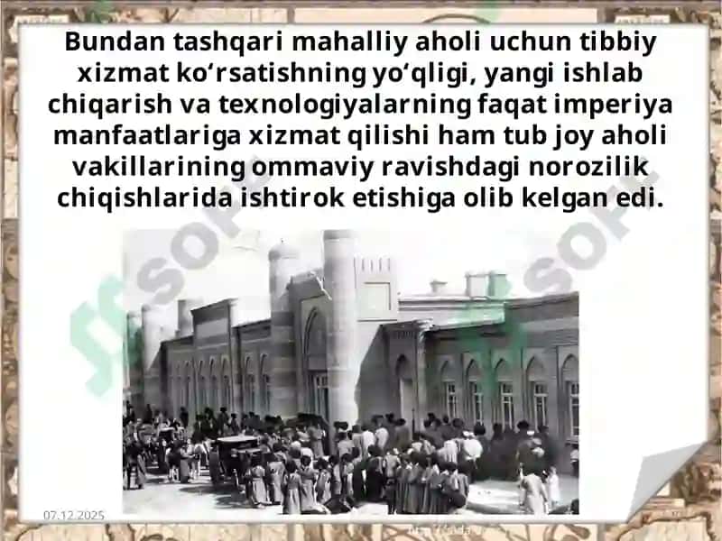 XIX asr Turkistoni O'lkasi Daxalq Harakatlari 8