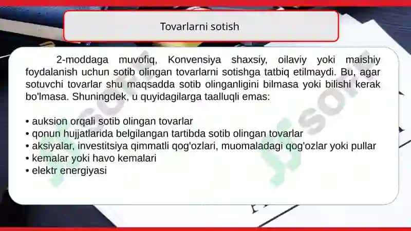 Xalqarotovarlarni sotish shartnomalari va Incoterm Shartnomalari 8
