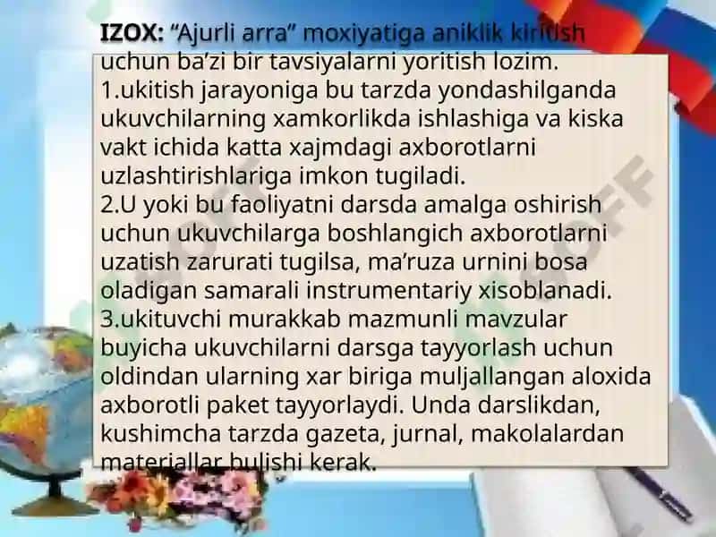 Лойиҳавий таълим технологияси 8