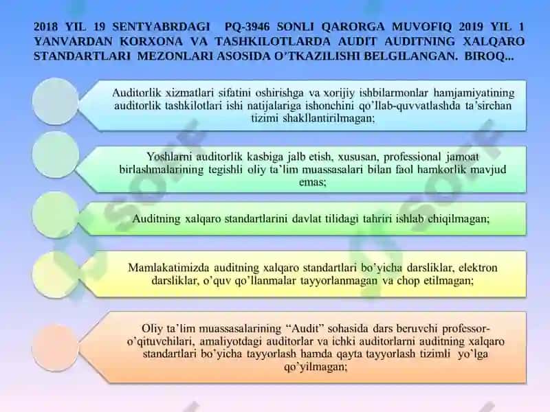 O’ZBEKISTONDA AUDITORLIK FAOLIYATINING HUQUQIY ASOSLARI 8