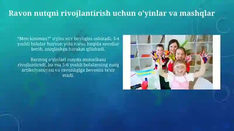 Maktabgacha yosh davrida ravon nutqni rivojlantirish 8
