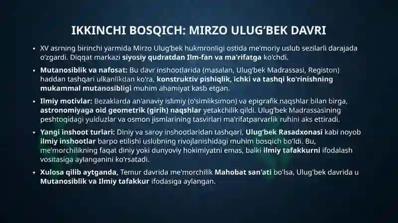 Temuriylar davridagi memorchilik yodgorliklari 8