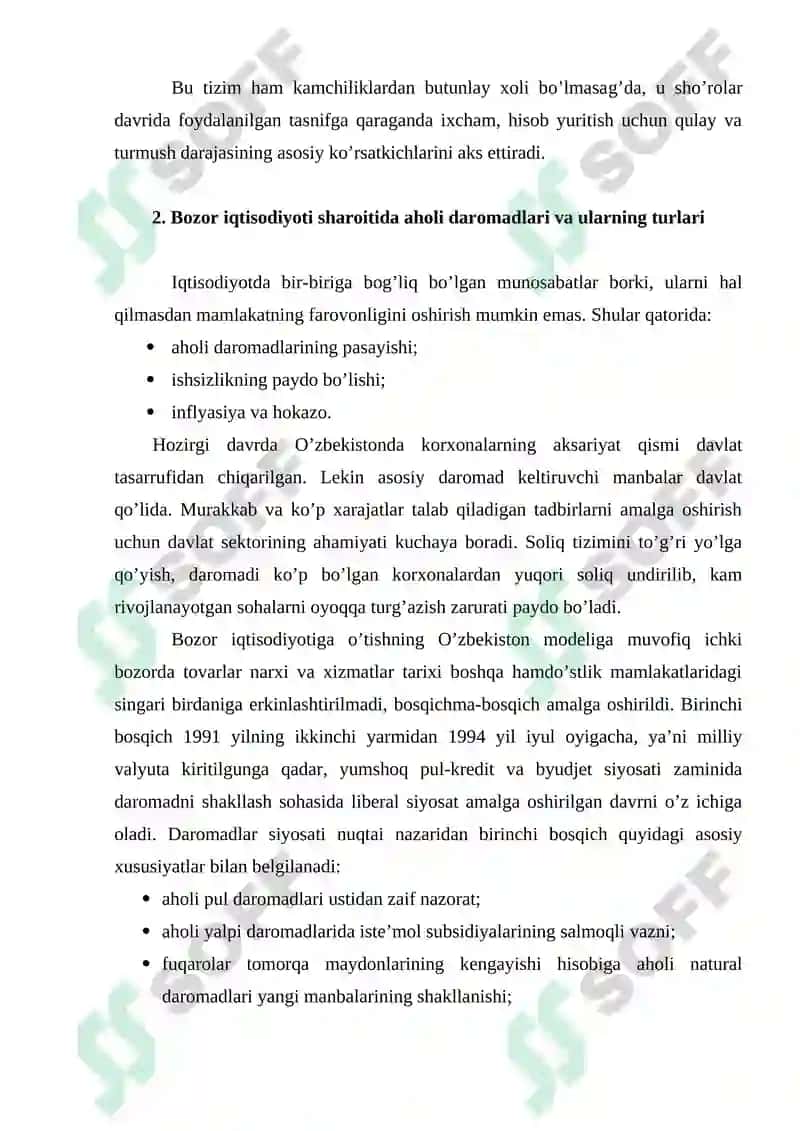 AHOLINING TURMUSH DARAJASI VA DAROMADLARI 8