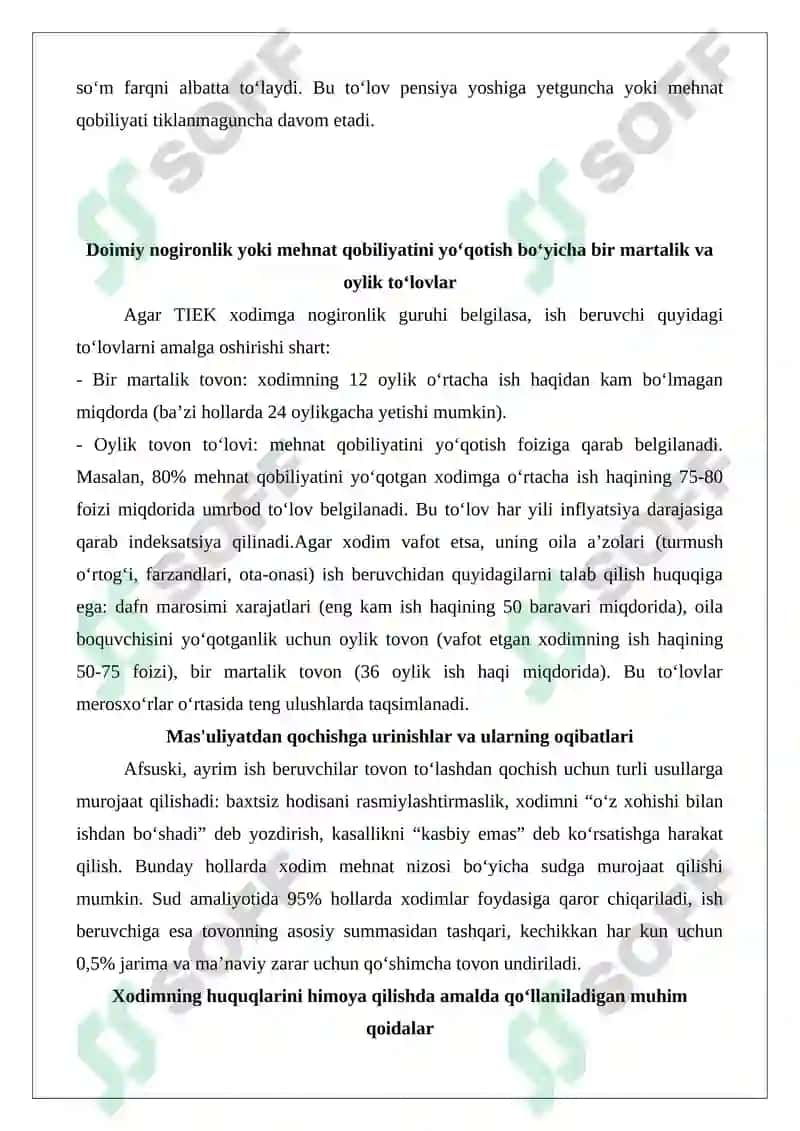 Xodimning sog‘lig‘iga ziyon yetkazilganligi 8