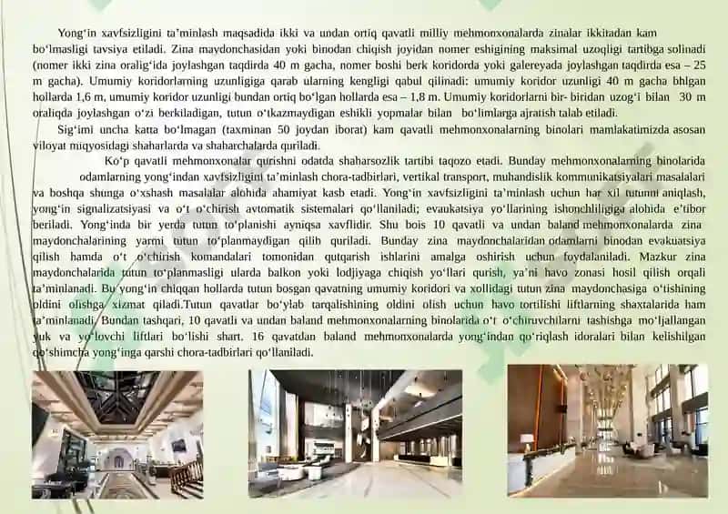 Mehmonxonalarning turlari. 8