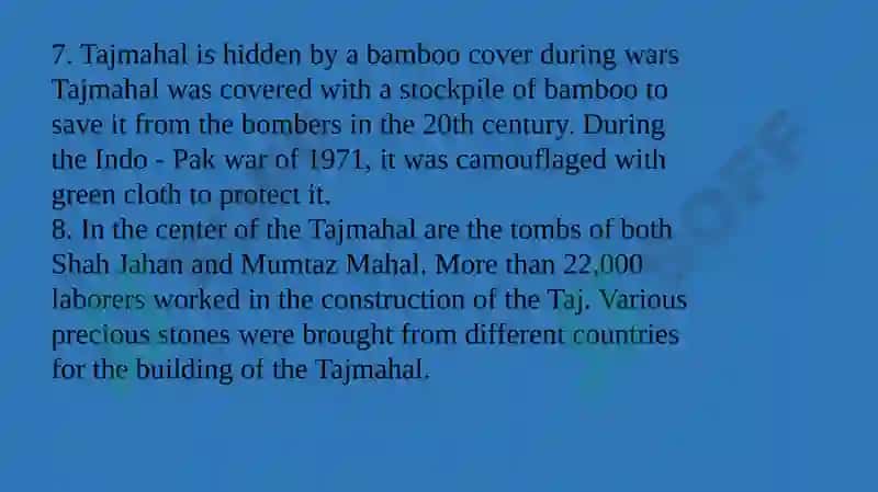 FACTS ABOUT TAJMAHAL 8