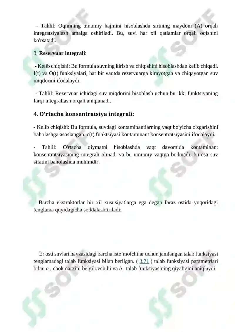 SUV OQIMLARINI HISOBLASH 8