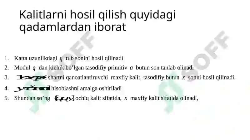 El-Gamal kriptografik algoritmi 8