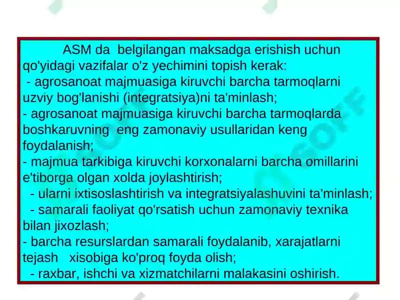 AGROSANOAT MAJMUIDA MARKETING TADQIQOTLARI 8
