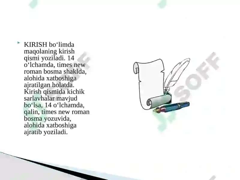 Maqolada mualliflar ro`yxati,anotatsiya, kalit so`zlarini shakllantirish 8