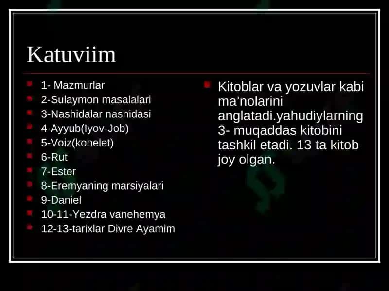 Yahudiylik Dinining Asosiy Tushunchalari 8