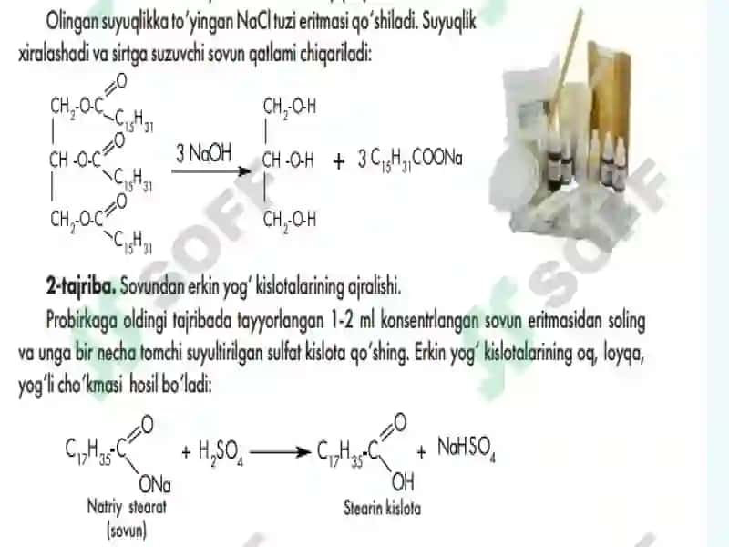 Yog’lar va monosaxaridlar mavzisini o’qitishga oid tajribalarni o’rganish 8